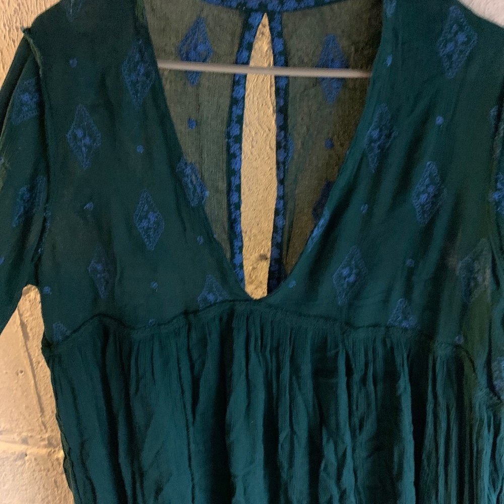 Teal Free People Tunic